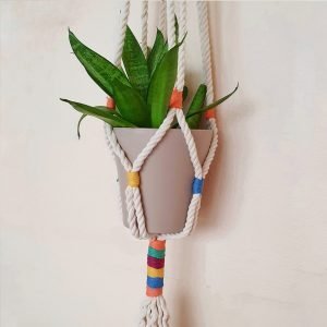 Joyful Makrome Saksılık - Çiçeklik detay