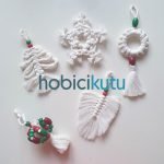 Poetic Makrome Yılbaşı Ağacı Süsleri – Beşli Paket