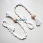 Twist Makrome Perde Bağı- Beyaz