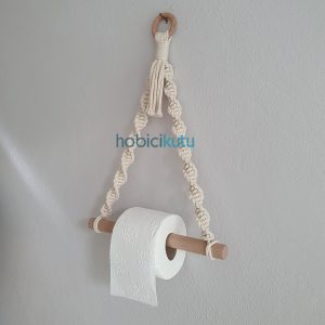 Circle Makrome Tuvalet Kağıtlığı - Havlu Askısı