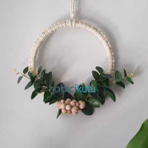 Okaliptus Makrome Yılbaşı Kapı ve Duvar Süsü